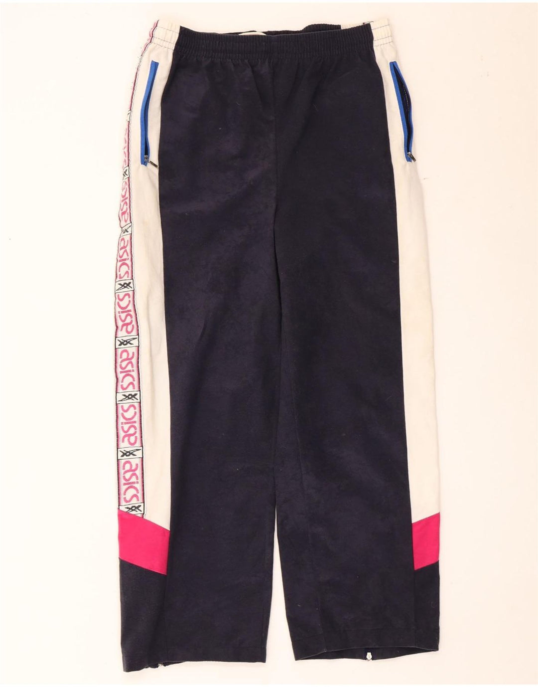 Asics Hombre Pantalones De Chándal Gráfico Medium Azul Marino Colorblock