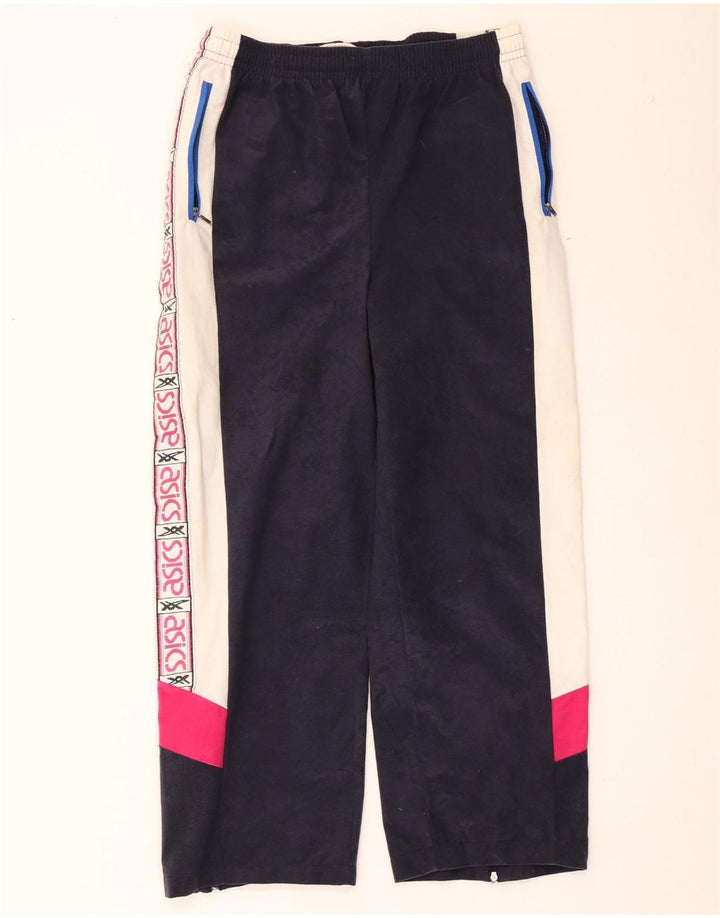 Asics Hombre Pantalones De Chándal Gráfico Medium Azul Marino Colorblock