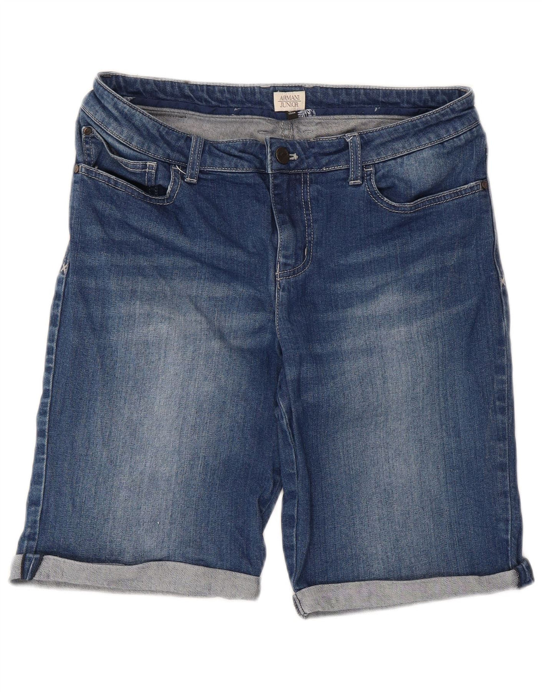 Armani Junior Pantalones cortos vaqueros para niño 15-16 años W32 Algodón azul