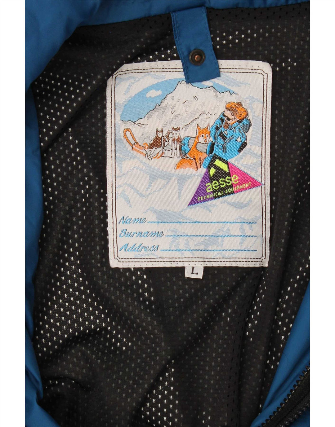 Aesse - Chaqueta impermeable con capucha para hombre, ajuste holgado, talla 40, color azul