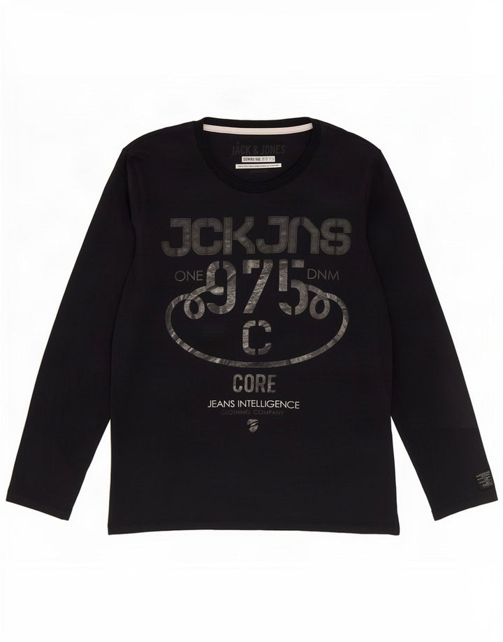 Jack & Jones Mens Graphic Top Manga Larga Grande Azul Marino