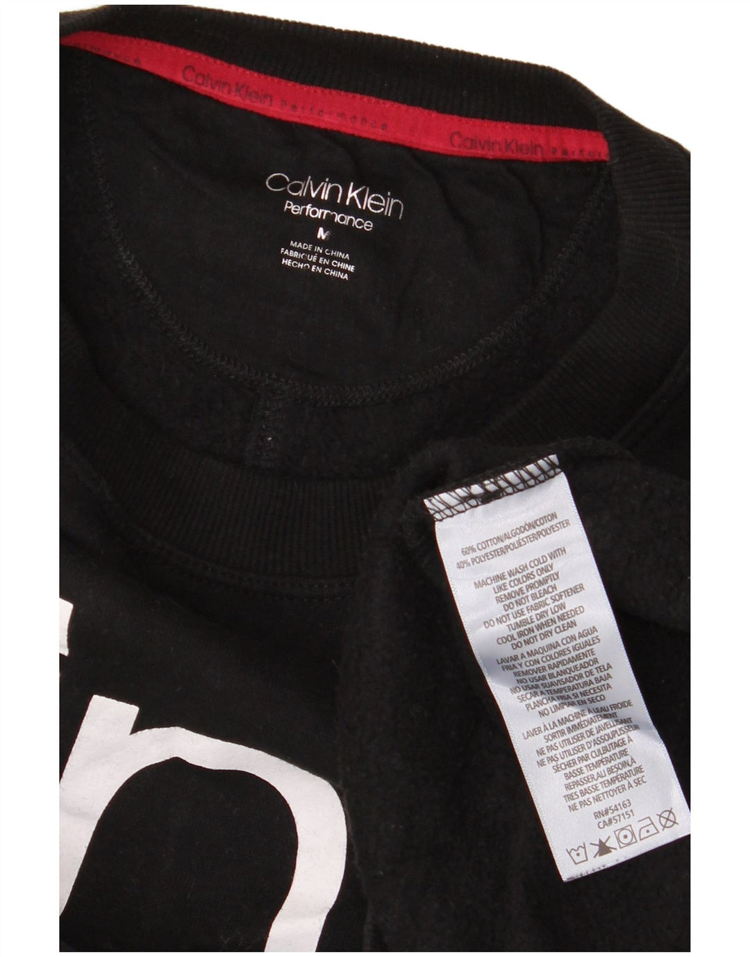 Calvin Klein Sudadera de gran tamaño con gráfico para mujer UK 14 Medium Black