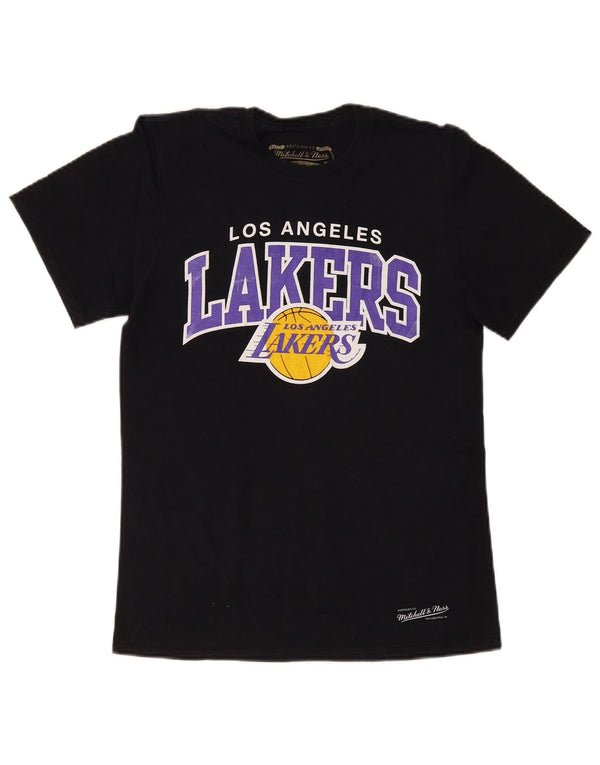 MITCHELL & NESS Mens Los Angeles Lakers Graphic T-Shirt Top Small Black