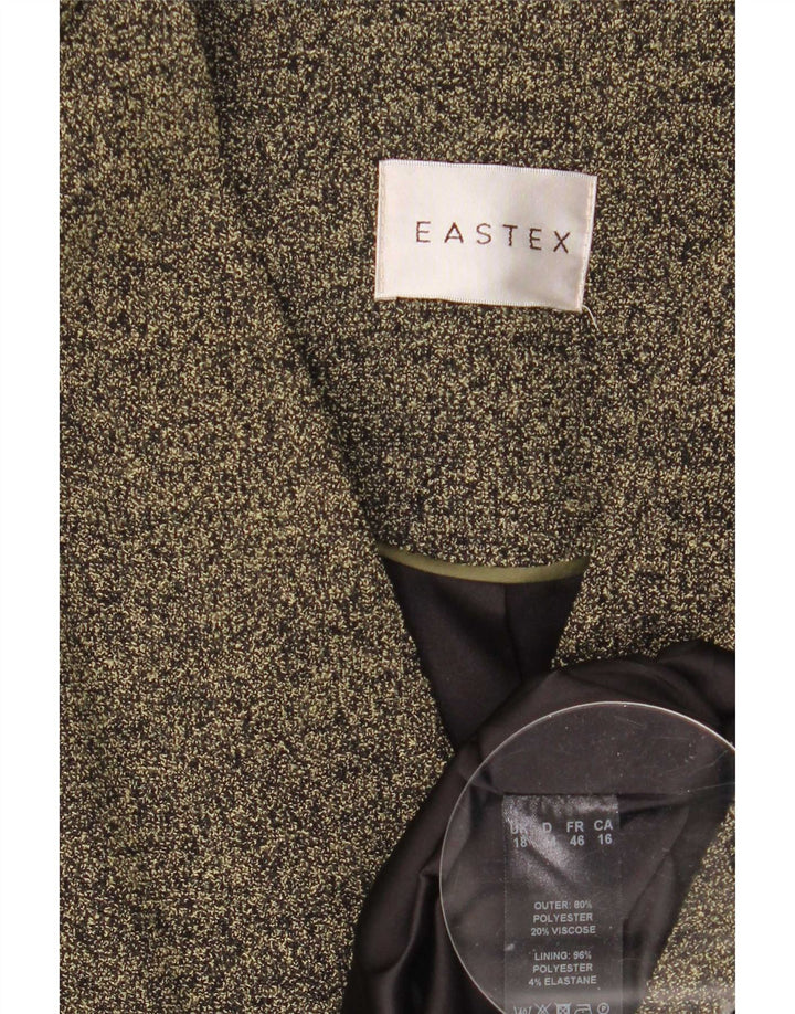 Eastex Chaqueta Blazer para Mujer UK 40 XL Poliéster Moteado Verde