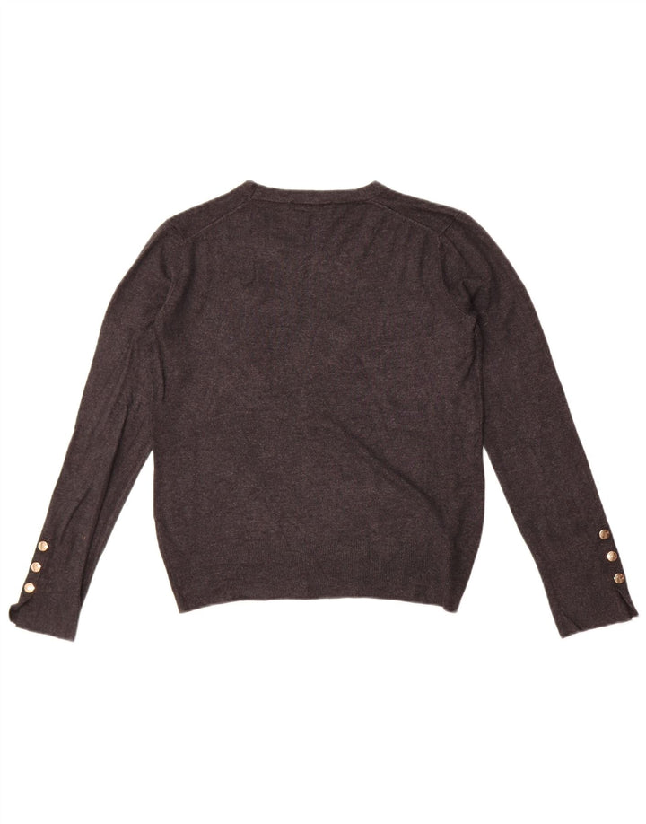 Zara - Jersey con cuello redondo para mujer, talla 40, color gris