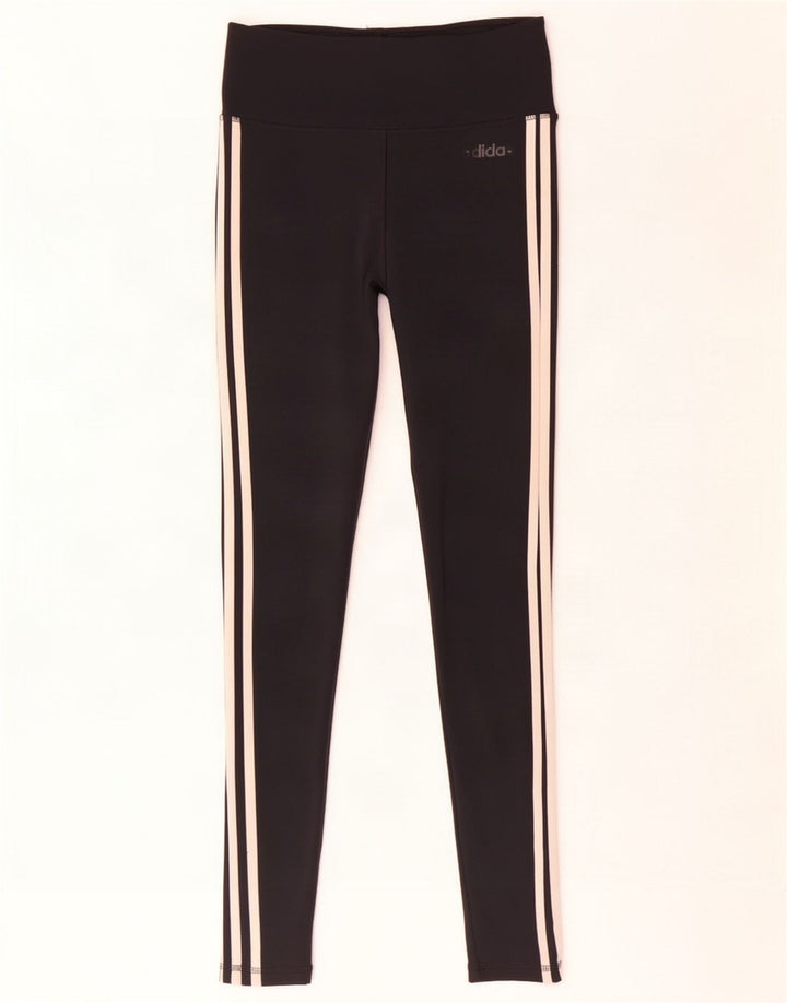 Adidas Leggings Climalite para mujer Reino Unido 8/10 Pequeño Negro Poliéster