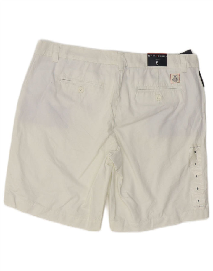 Tommy Hilfiger Pantalones cortos chinos para mujer US 8 Medium W32 Algodón blanco