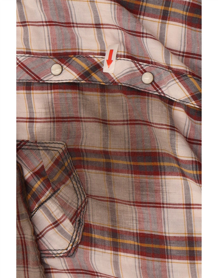 BKE Camisa De Franela De Cuadros XL Algodón A Cuadros Burdeos Hombre