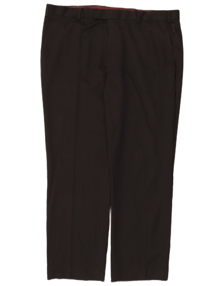 Marks & Spencer Pantalones de traje rectos regulares para mujer W42 L31 Negro
