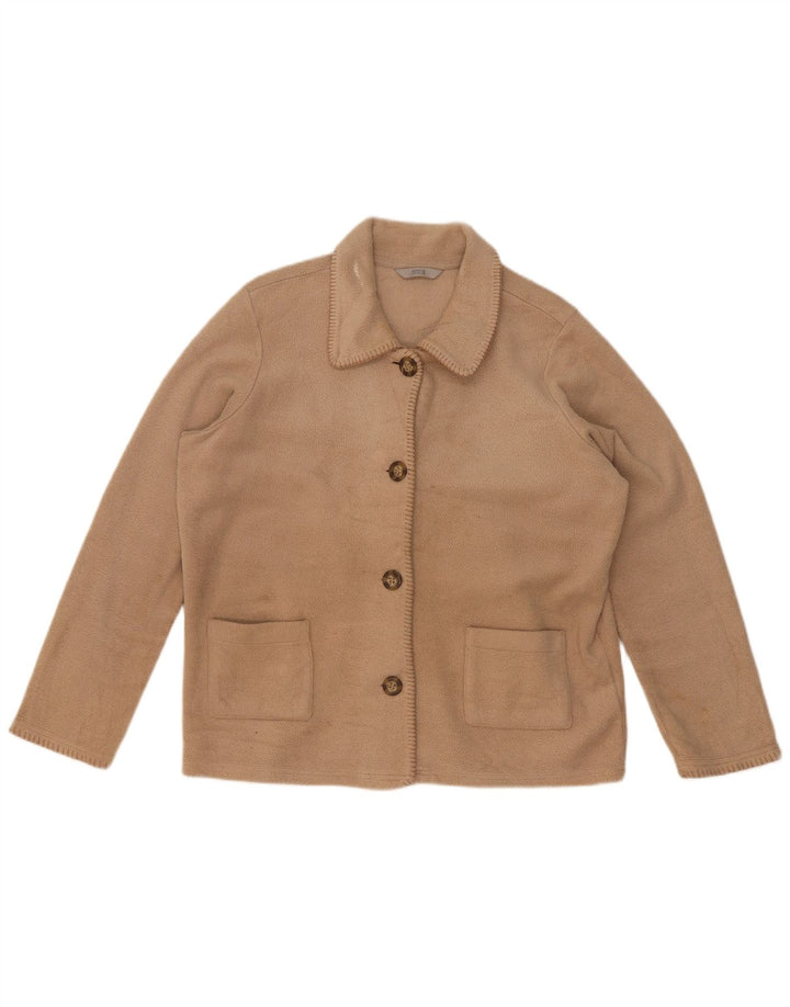 Marks & Spencer Chaqueta polar para mujer UK 46 Grande Poliéster beige