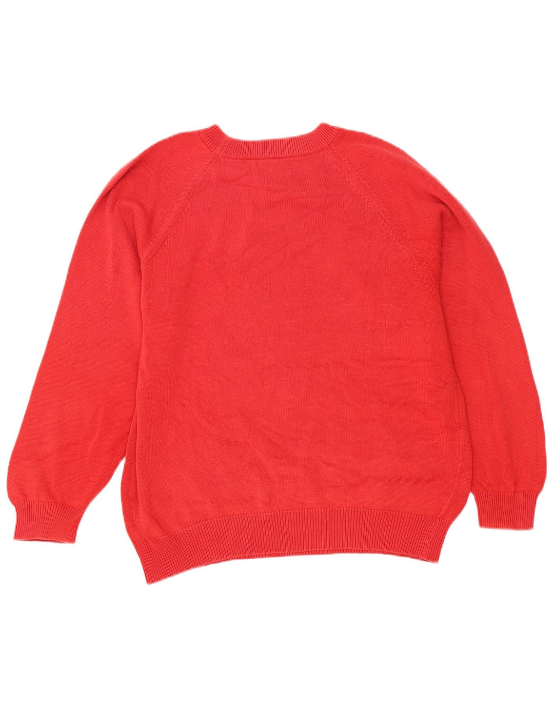 Benetton Jersey De Cuello Redondo Hombre Rojo Medio Algodón
