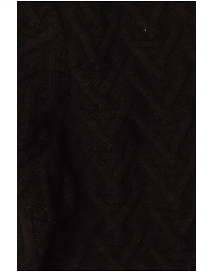Zara Hombre Jersey De Cuello Redondo Jersey Grande Acrílico Negro