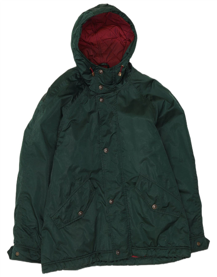 Belfe & Belfe Chaqueta cortavientos con capucha para hombre IT 48 Poliéster verde medio
