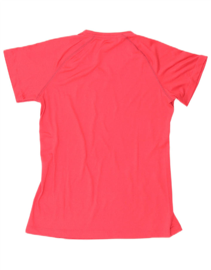 ADIDAS Mujer Climalite Camiseta Top UK 14 Medio Rojo Poliéster