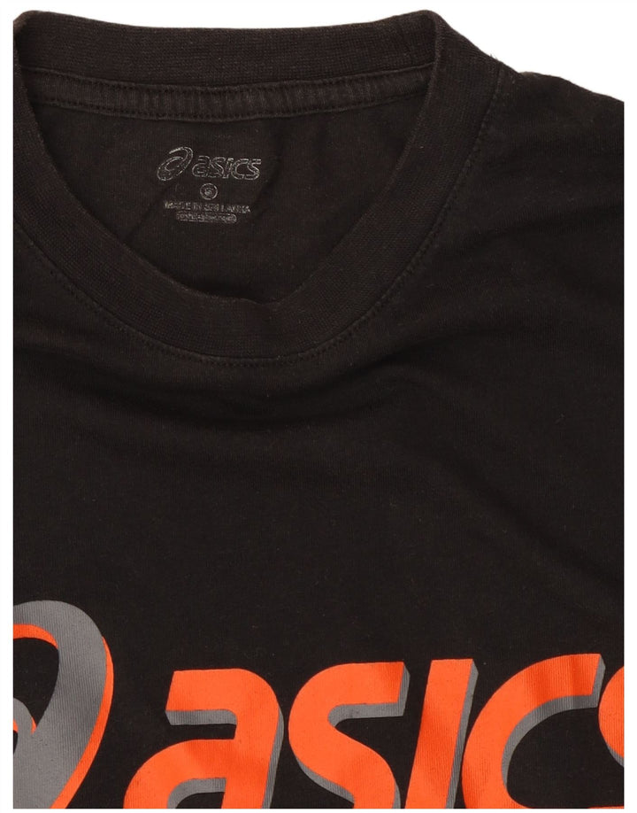 ASICS Camiseta gráfica para niños 13-14 años Small Negro Algodón