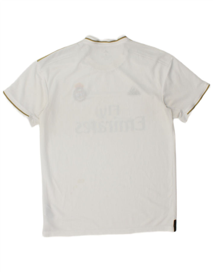 ADIDAS Hombres Real Madrid Graphic Camiseta Top Medio Blanco Poliéster