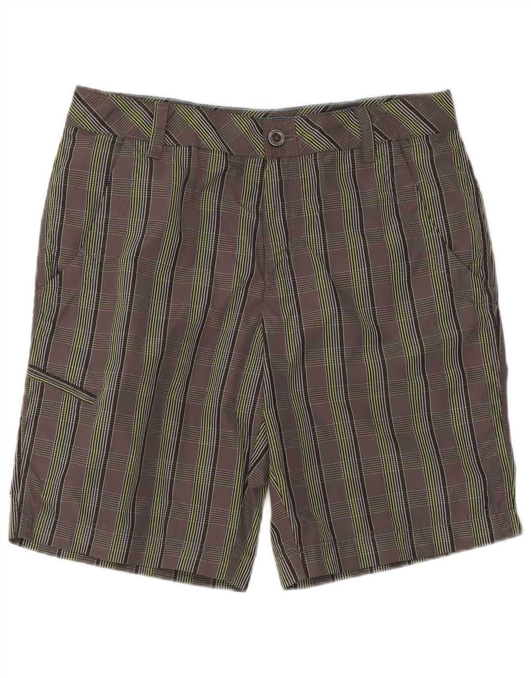 Columbia Pantalones cortos cargo Omni-Shield para hombre W34 Nylon a cuadros gris grande