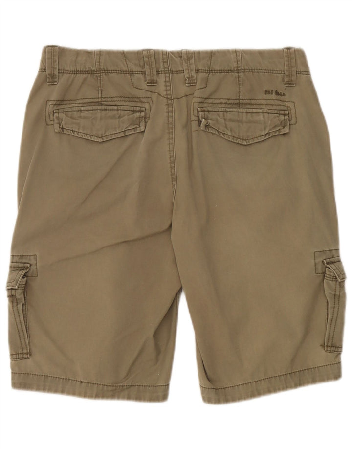 Pantalones cortos cargo para mujer Fat Face UK 12 Medium W32 Caqui Algodón