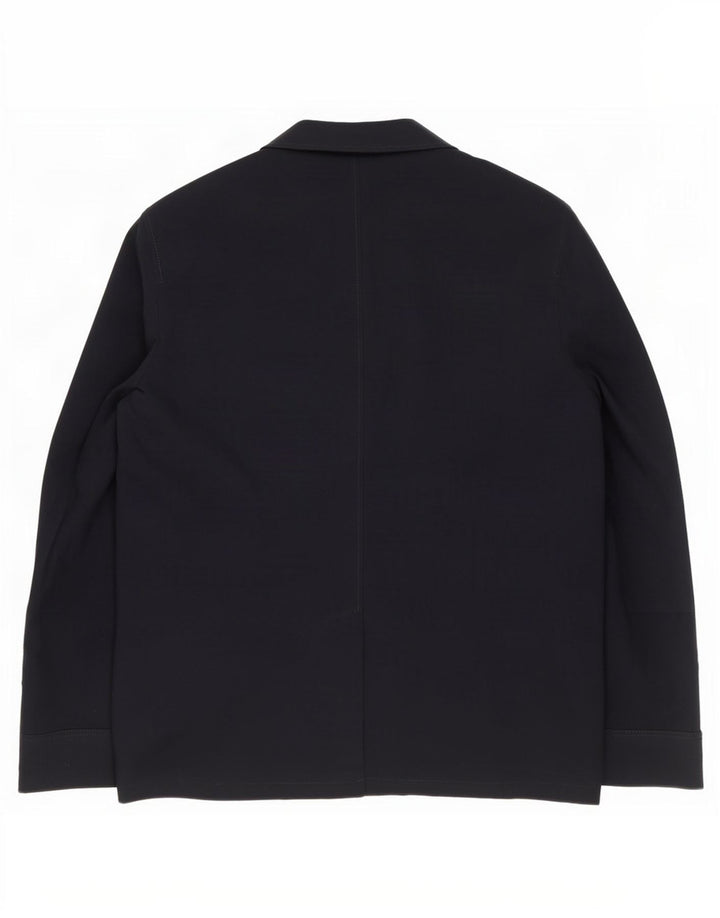 Zara Chaqueta Blazer De 3 Botones Para Hombre UK 40 Grande Poliéster Azul Marino