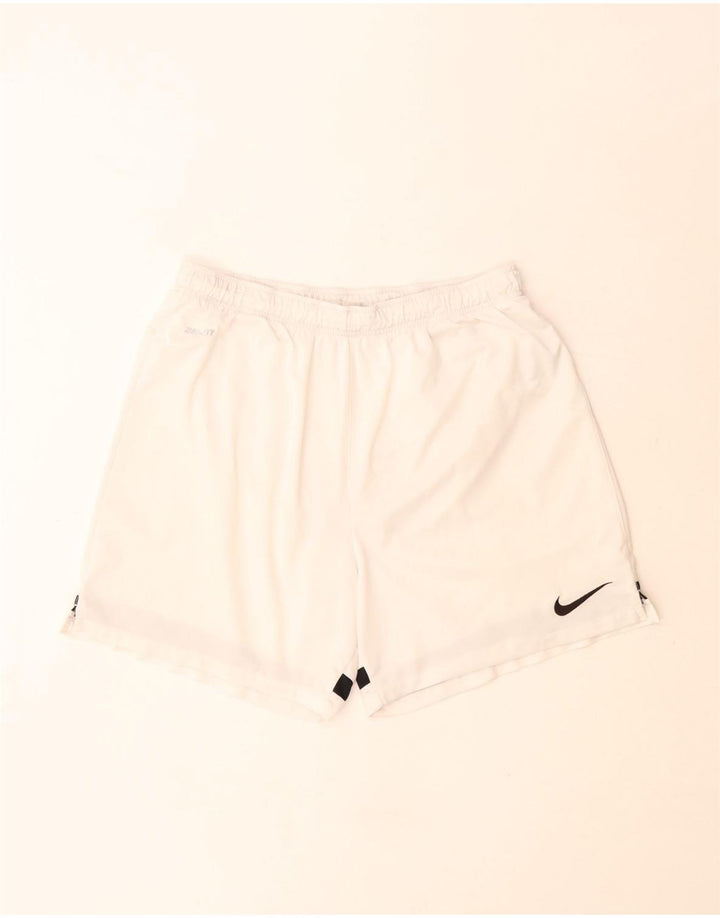 Nike - Pantalones cortos deportivos Dri Fit para hombre, tamaño grande, poliéster blanco roto