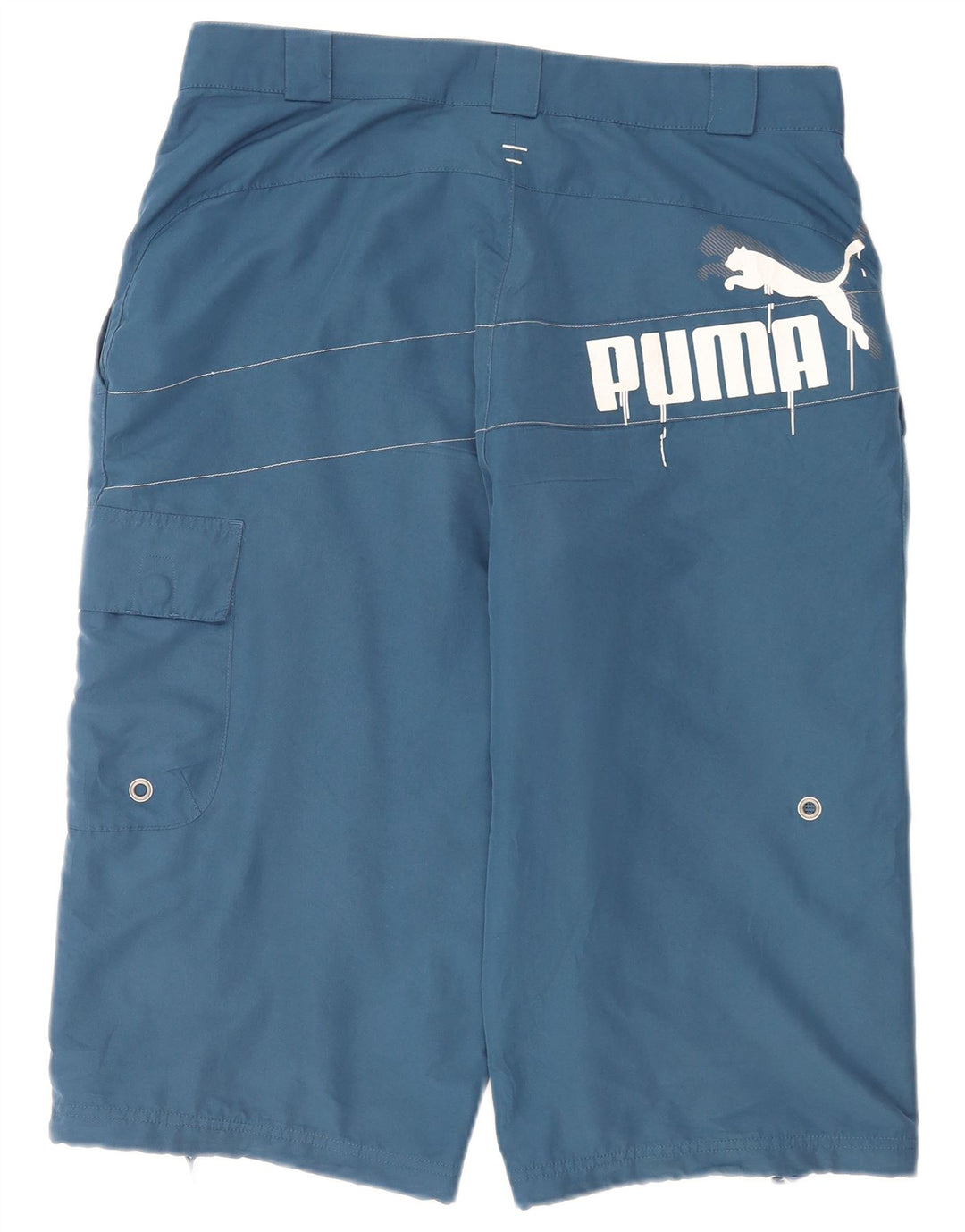 Puma Pantalones cortos cargo gráficos para hombre medianos W30 azul