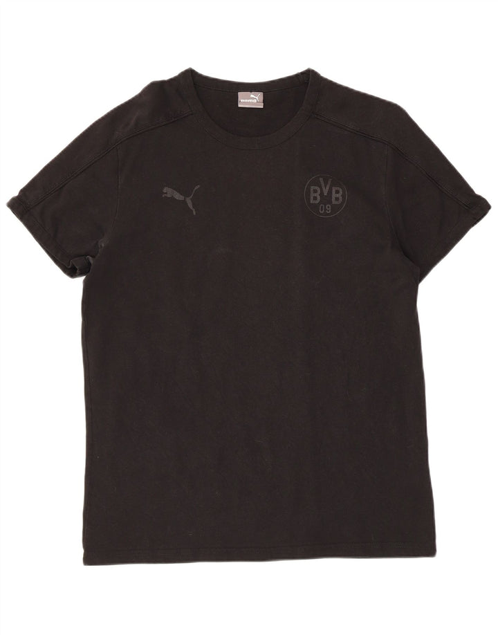 PUMA Camiseta BVB Dortmund para hombre, talla grande, algodón negro