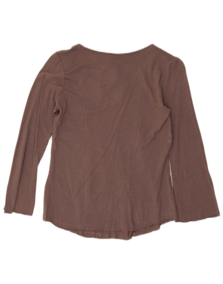 Max & Co. Top para mujer manga 3/4 UK 42 Viscosa marrón medio