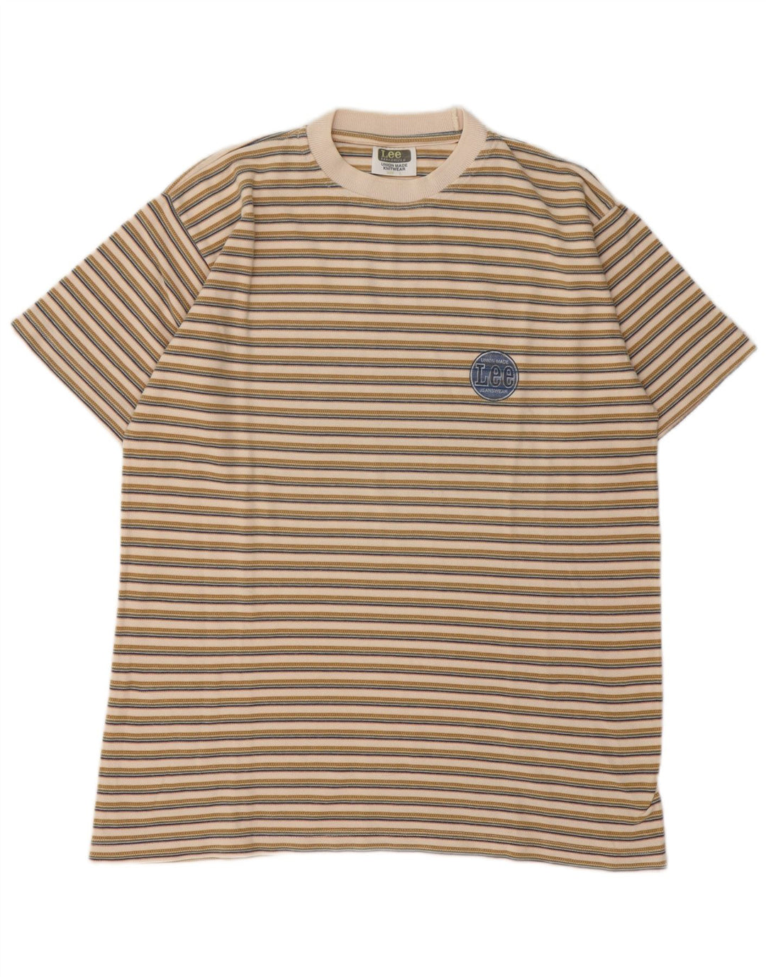 Camiseta Lee para Hombre Top Large De Algodón A Rayas Beige