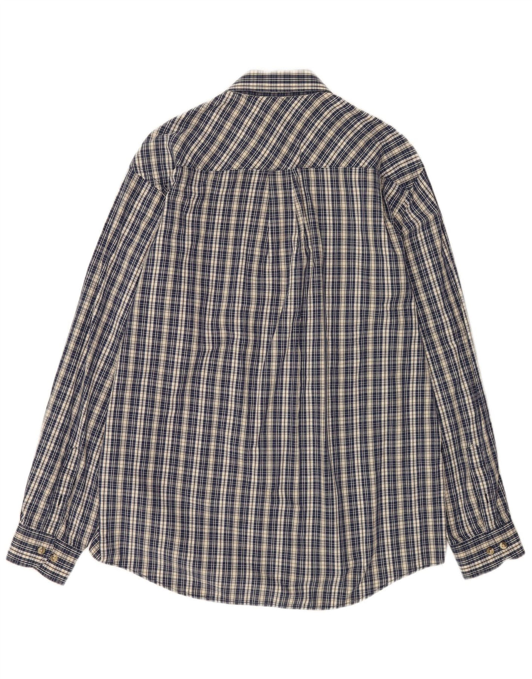 Camisa Heritage para hombre Rifle Large Algodón a cuadros azul marino