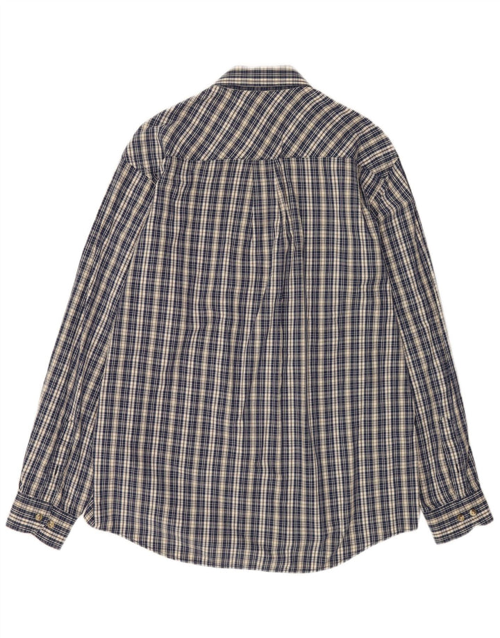 Camisa Heritage para hombre Rifle Large Algodón a cuadros azul marino