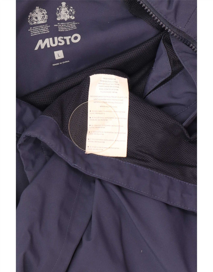Musto Chaqueta impermeable con capucha para hombre UK 40 Large Poliéster azul marino
