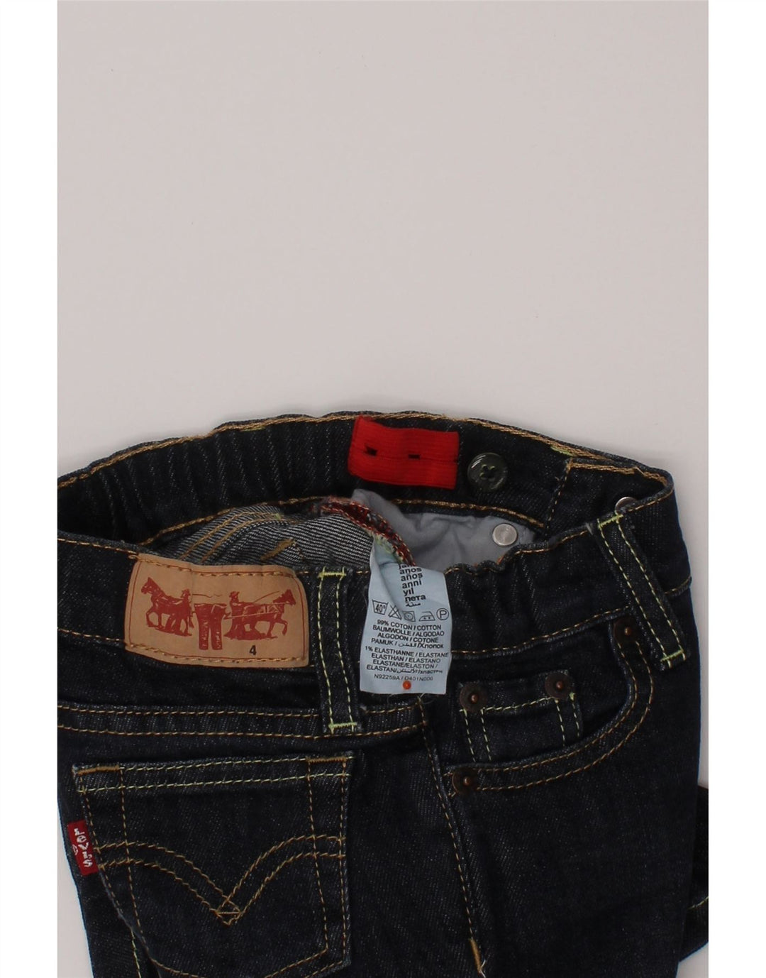 LEVI'S Vaqueros rectos para niño 3-4 años W20 L18 Azul marino Algodón