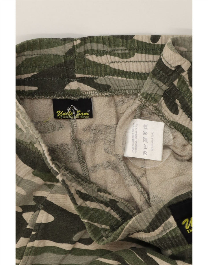 UNCLE SAM Womens Tracksuit Trousers Medium Green Camouflage Cotton Vintage Uncle Sam and Second-Hand Uncle Sam from Messina Hembry 