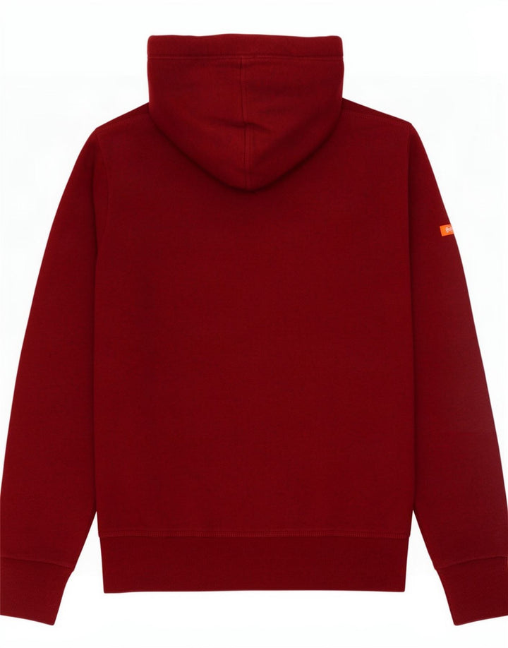 Superdry Hombre Sudadera Con Capucha Y Cremallera De Algodón Rojo Medio