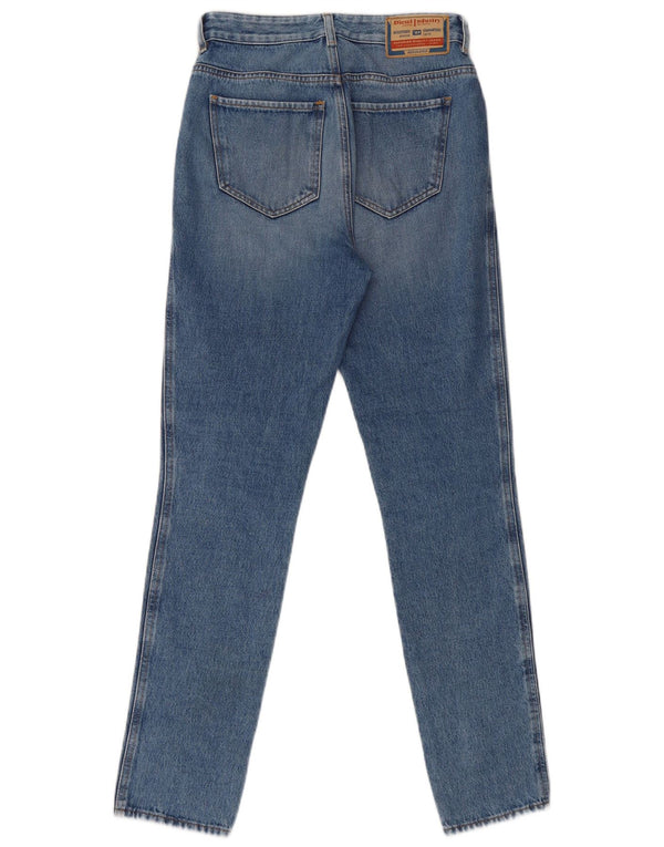 Diesel Mujer Vaqueros Rectos Slim De Talle Alto W26 L30 Algodón Azul