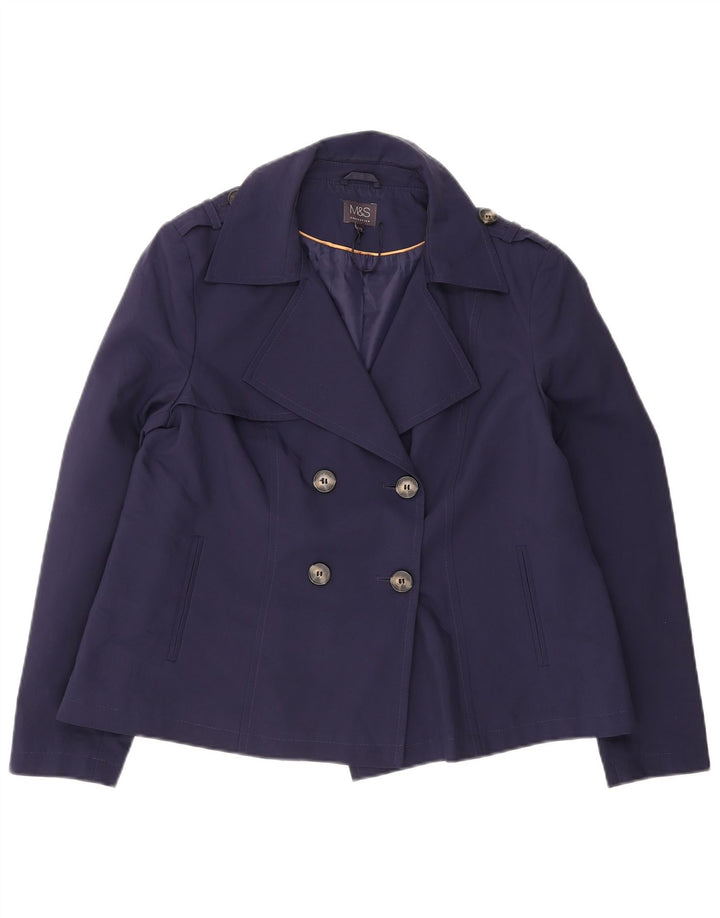 Marks & Spencer Chaquetón para mujer UK 46 Grande Poliéster azul marino