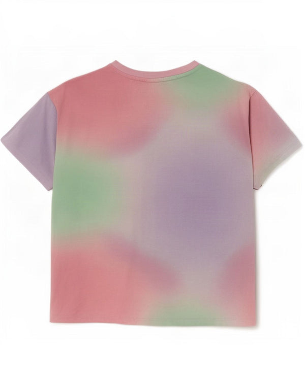 Fila Camiseta gráfica para mujer Top UK 6 XS Algodón teñido anudado multicolor