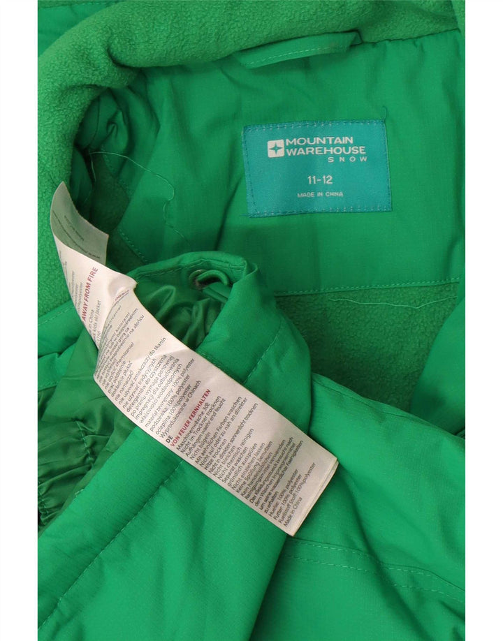 Mountain Warehouse Chaqueta cortavientos para niños 11-12 años Color Block verde