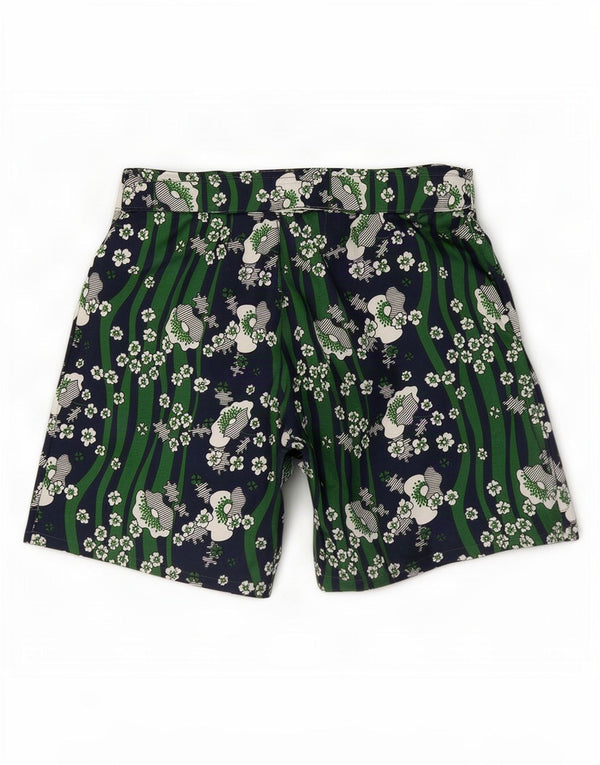 Vintage mujer pantalones cortos W32 grande verde floral