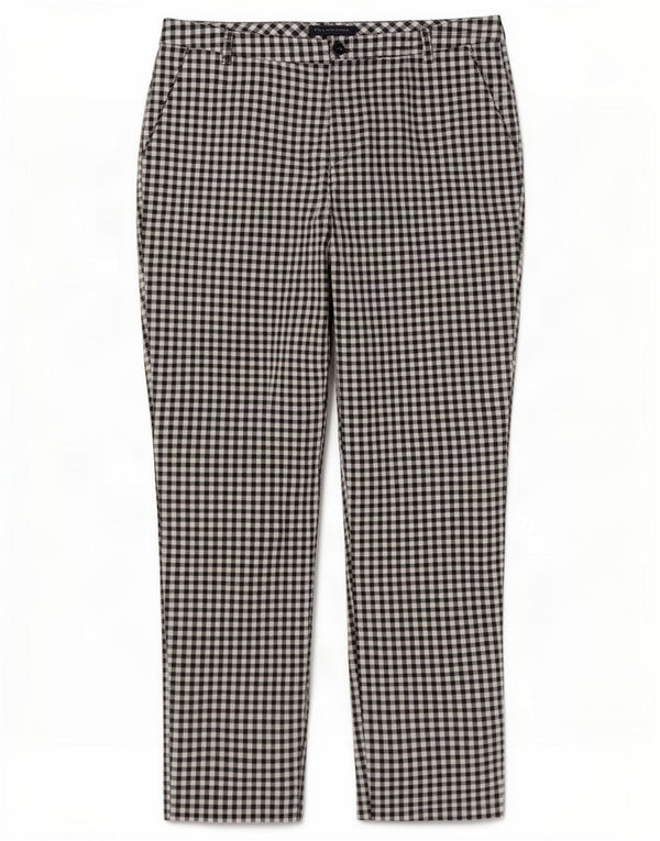 Marks & Spencer Pantalones Casuales para Mujer UK 40 Large W36 L28 Black Gingham