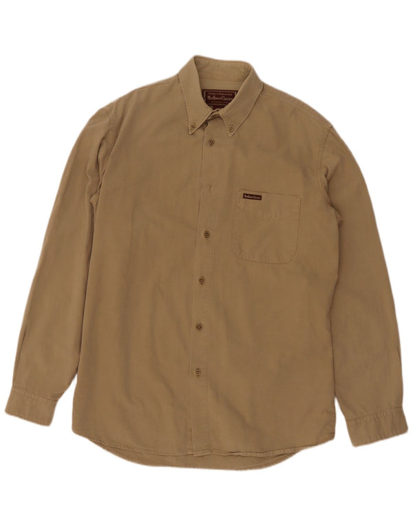 Camisa Marlboro Classics Hombre Grande Algodón Beige