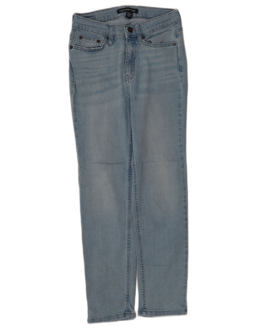 Vaqueros Rectos Calvin Klein Mujer W25 L25 Algodón Azul
