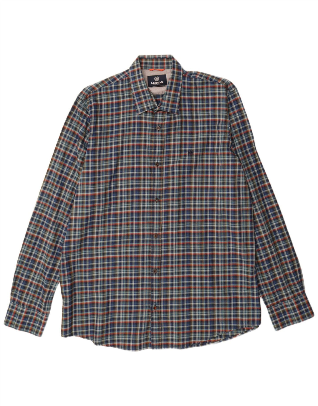 Lerros Camisa Stretch Hombre XL Cuadros Azul Marino