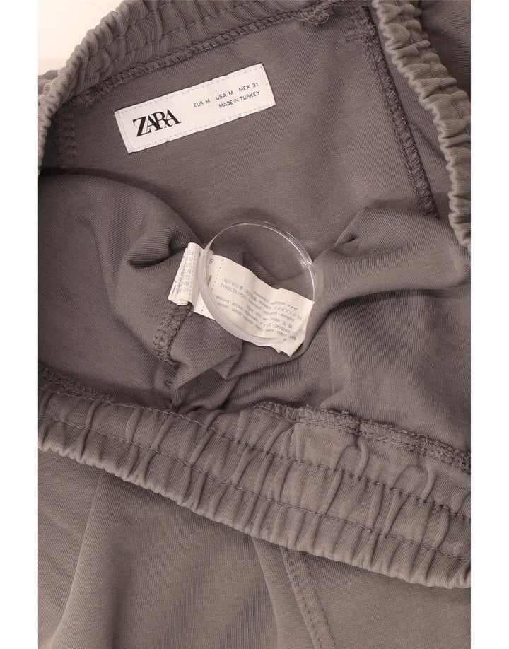 Zara Hombre Shorts Sport Algodón Gris Medio