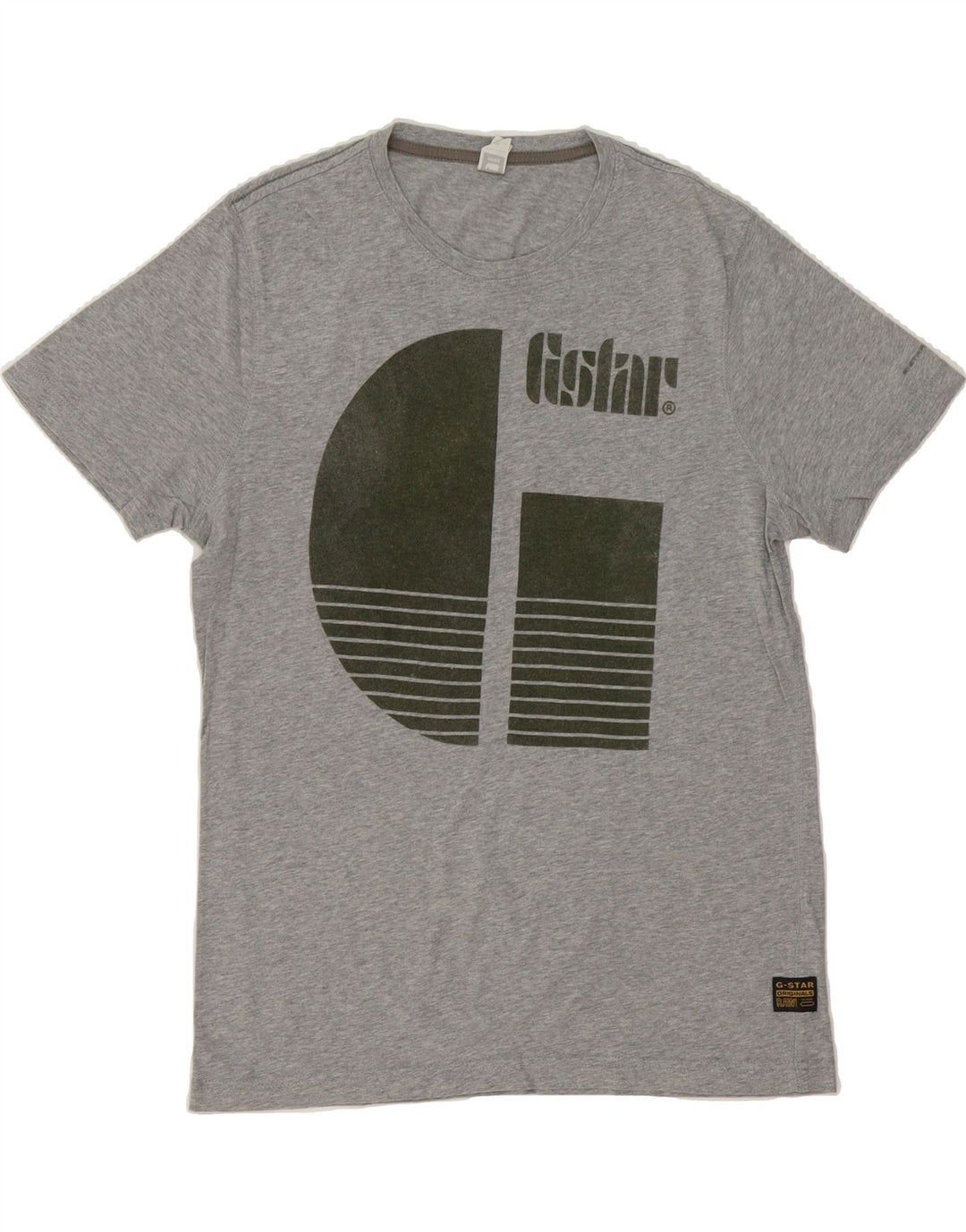 G-STAR Mens Graphic T-Shirt Top Medium Grey Cotton Vintage G-Star and Second-Hand G-Star from Messina Hembry 