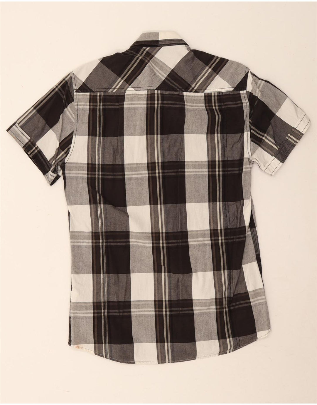 Camisa Jack & Jones Hombre Manga Corta Medium Black Check Cotton