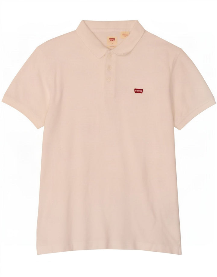 Levi's Polo estándar para hombre de algodón blanco pequeño