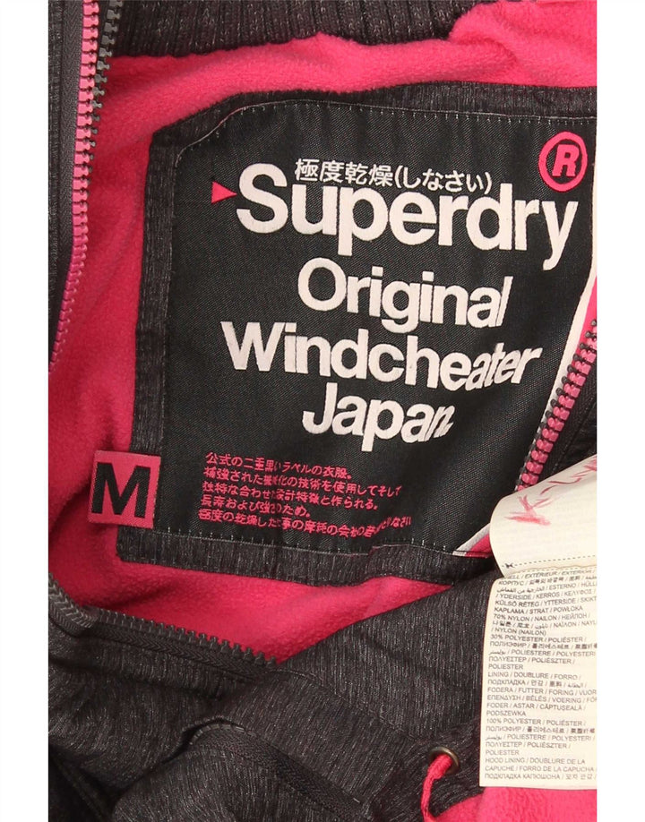 Superdry Chaqueta Cortavientos con Capucha Windcheater para Mujer UK 44 Gris Medio