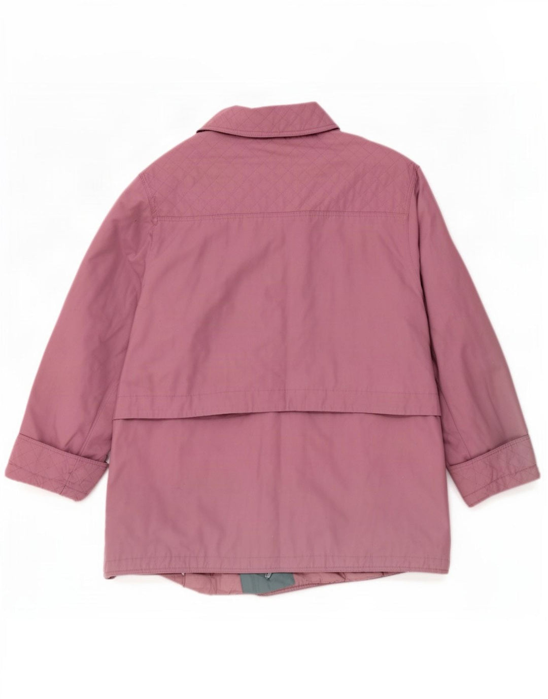 Vintage mujer suelta ajuste chaqueta utilitaria Reino Unido 18 XL poliéster púrpura