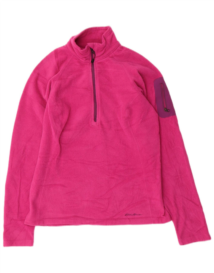 EDDIE BAUER Jersey Polartec con Cremallera y Cuello para Mujer UK 10 Small Pink